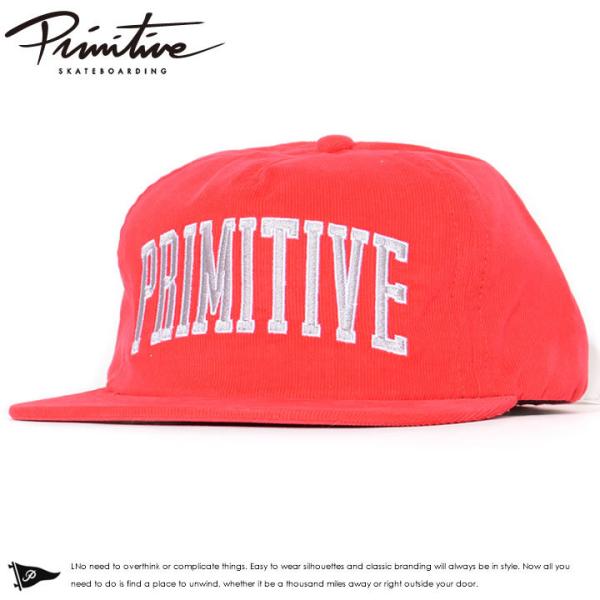 PRIMITIVE プリミティブ キャップ 帽子 スナップバック コーデュロイ アーチネームロゴ *...