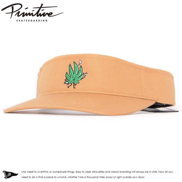 PRIMITIVE プリミティブ サンバイザー 帽子 リーフキャラクター刺繍 * セール