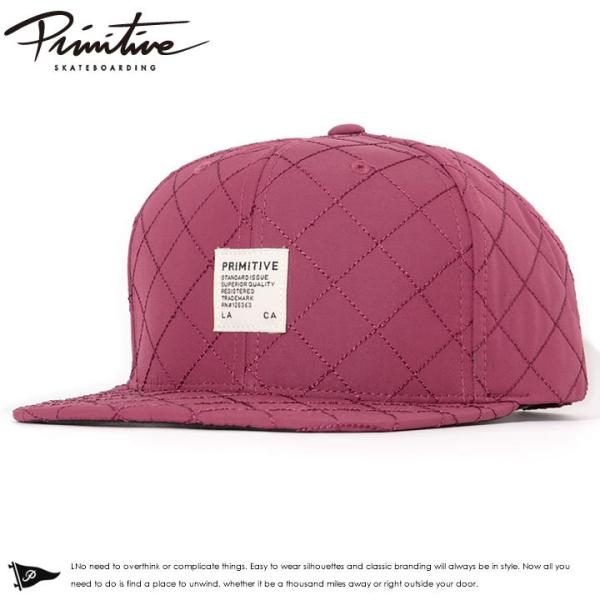 PRIMITIVE プリミティブ キャップ 帽子 スナップバック キルティングステッチ ピスネーム ...