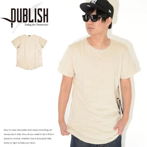 アウトレット PUBLISH パブリッシュ Tシャツ 半袖 ロング丈 スリット 同色フェイクレイヤー...