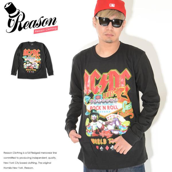 REASON リーズン ロンT 長袖 AC DC ラスベガス カジノ WORLD TOUR (SU-...