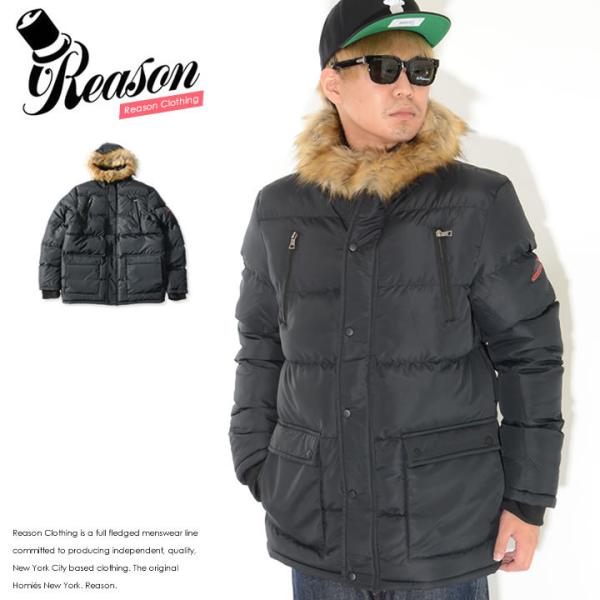 REASON リーズン ジャケット 中綿 フードファー ダブルフラップポケット (MD0-107) ...