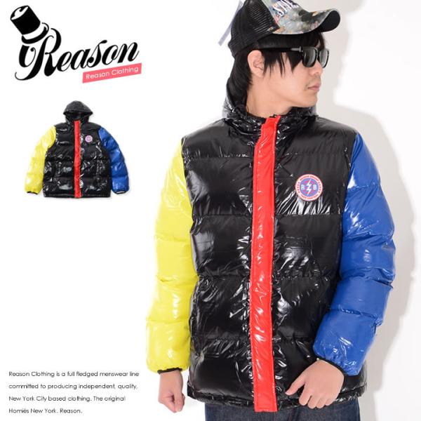 REASON リーズン 中綿ジャケット マルチカラー切り替え サークルラバーパッチ (W1-16) ...