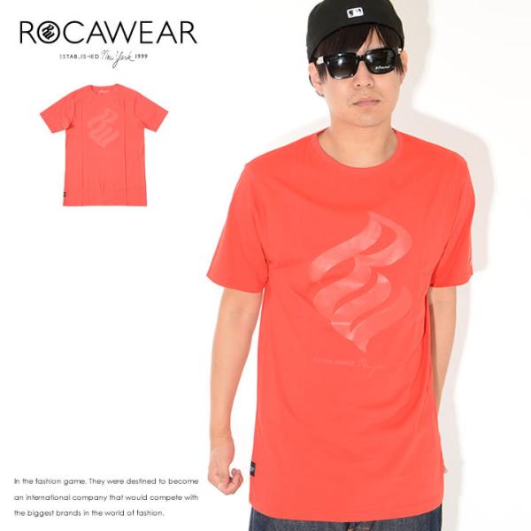 アウトレット ROCAWEAR ロカウェア Tシャツ 半袖 センター同色フレイムロゴ (RWTS02...