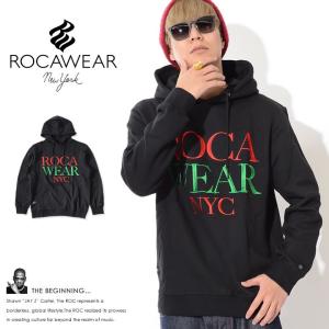 ROCAWEAR ロカウェア スウェットパーカー ROCAWEAR NYC刺繍 レッド&amp;グリーン (RWHD024BLK) セール｜clever