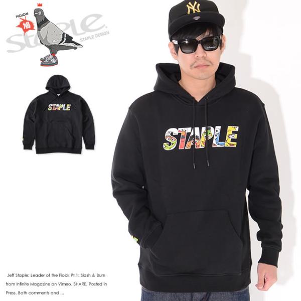 STAPLE ステイプル スウェットパーカー SESAME STREET コラボ ネームロゴ (21...