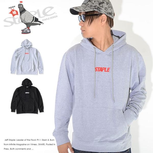 STAPLE ステイプル スウェットパーカー センターネーム刺繍 (1908H5492) セール