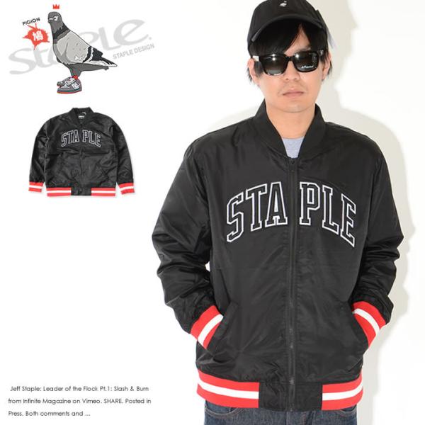 STAPLE ステイプル スタジャン ブルゾン アーチロゴワッペン リブライン (2108O6597...