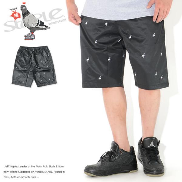 STAPLE ステイプル ハーフパンツ 総柄 マルチピジョン (2104B6686) セール