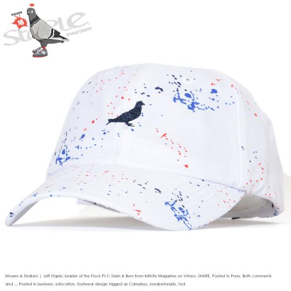 STAPLE ステイプル キャップ 帽子 ストラップバック 総柄スプラッシュ ワンポイントロゴ刺繍 ...