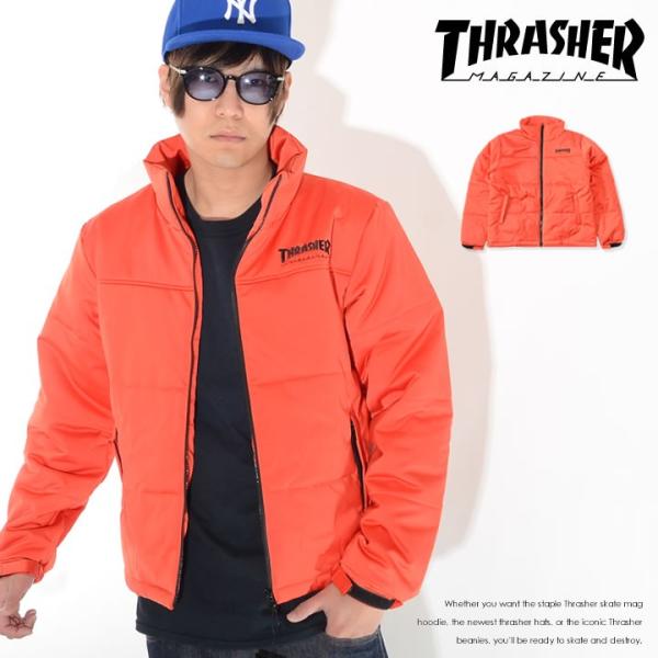THRASHER スラッシャー 中綿ジャケット スタンドカラー 胸MAGロゴ刺繍 *(TH5151)...
