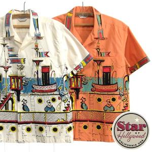 STAR OF HOLLYWOOD スター オブ ハリウッド[SH38392]オープンカラーシャツ S/S BROAD COTTON SHIRT "SEA VOYAGE"｜cleverwebshop