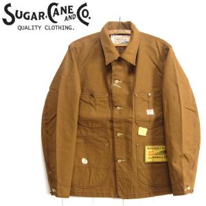 シュガーケーン SUGAR CANE [SC14374]ブラウンダック カバーオール 13oz. BROWN DUCK WORK COAT COVERALL｜cleverwebshop