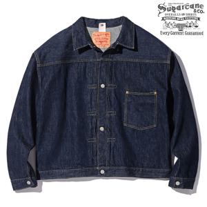 シュガーケーン SUGARCANE [SC19007T] Super “Denim” Collectibles #07 13.5oz. BLUE DENIM BLOUSE “1946” MODEL (T-BACK) Gジャン 日本製｜cleverwebshop