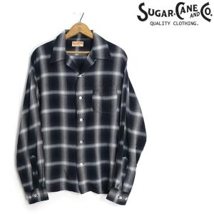 SUGAR CANE シュガーケーン RAYON OMBRE CHECK OPEN SHIRT レーヨン