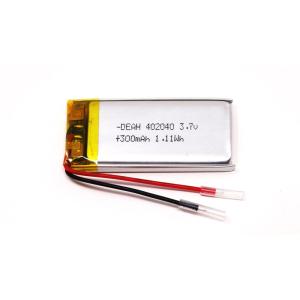 リチウムポリマー電池 リポバッテリー 3.7V 300mAh DEAH 402040/LiPo カメラ ドローン MP4 GPS ドライブレコーダー