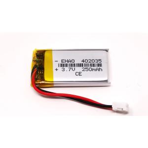 リチウムポリマー電池 リポバッテリー 3.7V 250mAh EHAO 402035/LiPo カメ...