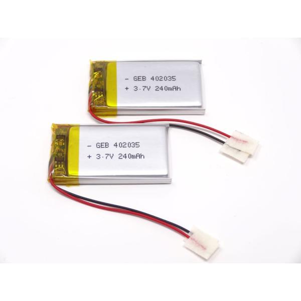 リチウムポリマー電池 リポバッテリー 3.7V 240mAh GEB 402035/LiPo カメラ...