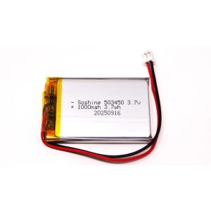 リチウムポリマー電池 リポバッテリー 3.7V 1000mAh Soshine 503450/LiP...