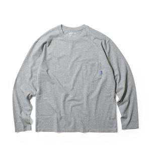 LAKH ラク LFYT POCKET LONG TEE 長袖Tシャツ LIGHT GREY ライトグレー｜clickstarwaks