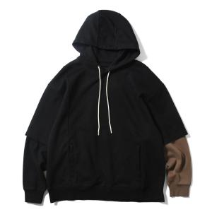 LAKH ラク WISDOM FUSION HOODIE プルオーバーパーカー BLACK ブラック｜clickstarwaks