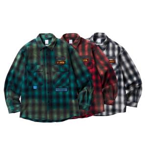 LIBERAIDERS リベレイダース 長袖シャツ チェックシャツ ミリタリー ワーク カジュアル アウトドア キャンプ ブランド  BLEACHED PLAID  SHIRT 701042401｜clickstarwaks