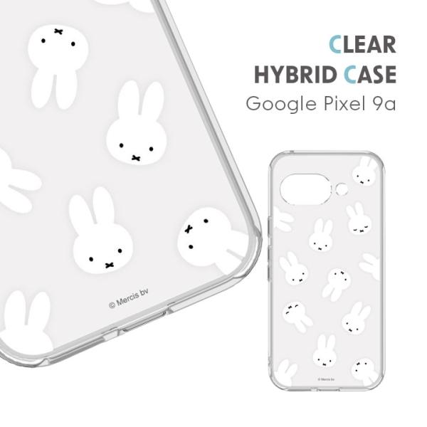 Google Pixel9a ケース 耐衝撃 かわいい キャラクター ミッフィー クリアケース おし...