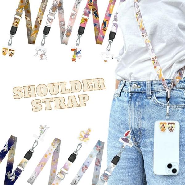 ストラップホルダー付 ショルダーストラップ Disney ベイマックス ズートピア チップ＆デール ...