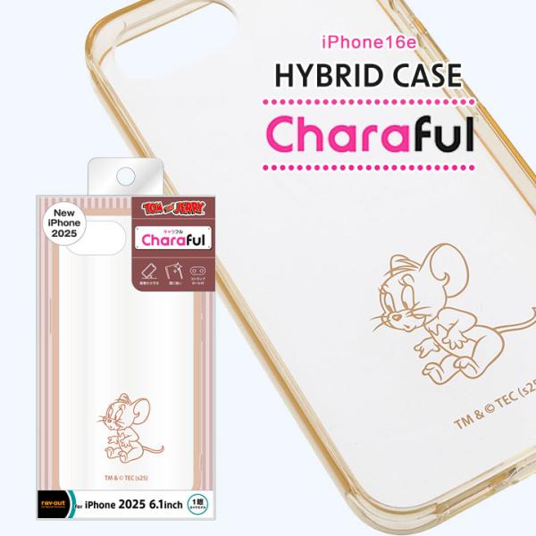 iPhone16e トムとジェリー 耐衝撃 ハイブリッドケース Charaful ジェリー TOMa...