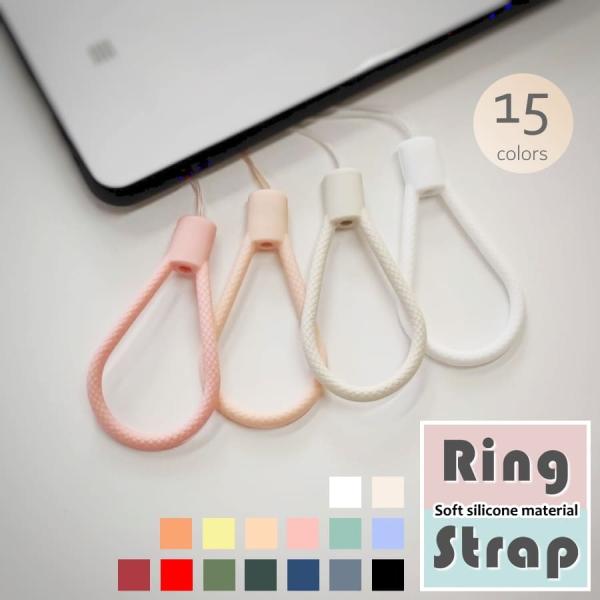 スマホ リング ストラップ シリコン製 傷付かない 落下防止 おしゃれ かわいい パステルカラー ア...