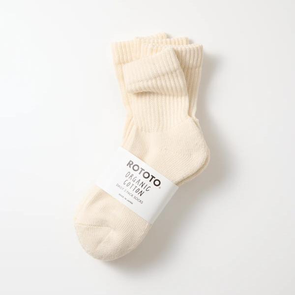 ROTOTO ORGANIC DAILY 3 PACK MINI CREW SOCKS / R152...