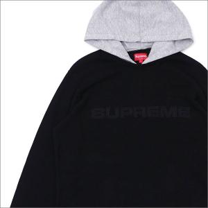 シュプリーム SUPREME Hooded Waffle Ringer (サーマルパーカー) BLACK