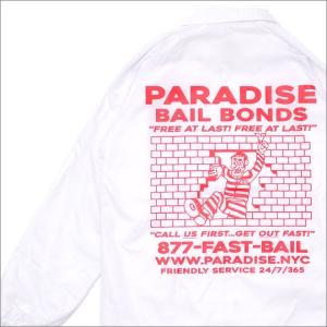 PARADIS3/PARADISE(パラダイス) Bail Bonds Coaches (コーチジャケット) WHITE 418-000187-050+ 新品 (OUTER)｜cliffedge