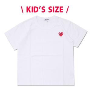 PLAY COMME des GARCONS(プレイ コムデギャルソン) KIDS HEART WAPPEN TEE (Tシャツ) WHITE 200-007980-520+ 新品 (半袖Tシャツ)｜cliffedge
