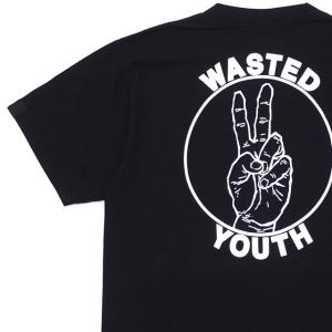 ウェイステッド ユース WASTED YOUTH PEACE TEE Tシャツ BLACK ブラック 黒 メンズ 新品 200008069031 半袖Tシャツ｜cliffedge