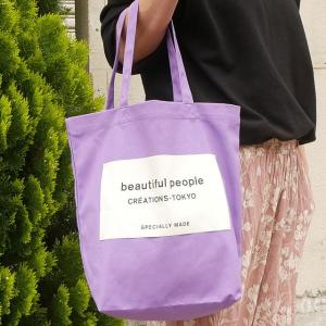 新品 ビューティフルピープル beautiful people 直営店限定 ネームタグトート バッグ TOTE BAG iris アイリス 277002742019 グッズ｜cliffedge