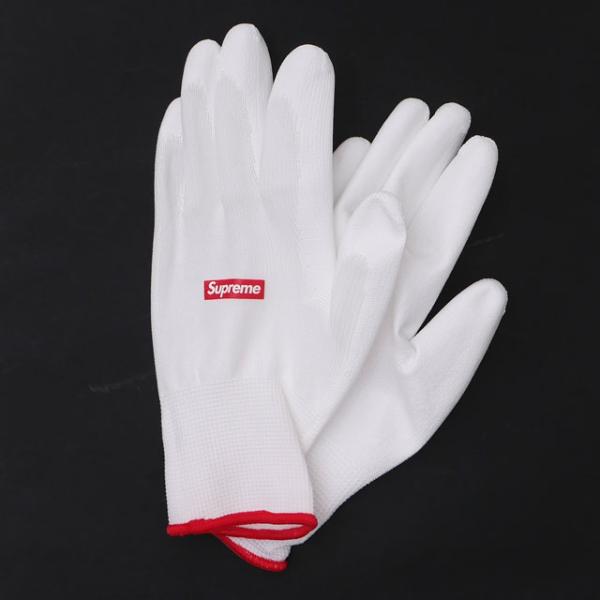 新品 シュプリーム SUPREME 非売品 RUBBERIZED GLOVES ゴム手袋 WHITE...