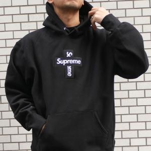 新品 シュプリーム SUPREME Cross Box Logo Hooded Sweatshirt ボックスロゴ フーディー スウェット パーカー BLACK 209000610041 SWT/HOODY｜cliffedge