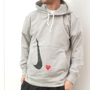 新品 プレイ コムデギャルソン PLAY COMME des GARCONS x ナイキ NIKE MENS NIKE x Play Hoodie パーカー GRAY グレー 灰色 211000771042 SWT/HOODY｜cliffedge