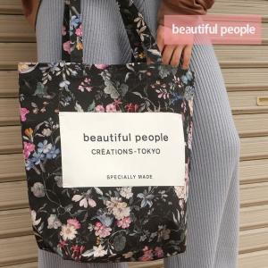 新品 ビューティフルピープル beautiful people ガーデンフラワープリント トート バッグ BLACK ブラック 黒 277002821011 グッズ｜cliffedge