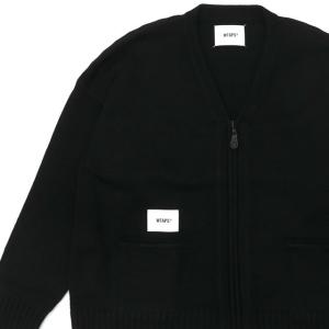 新品 ダブルタップス WTAPS PALMER SWEATER カーディガン BLACK ブラック 212MADT-KNM01 231000397051 TOPS｜cliffedge