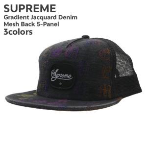 新品 シュプリーム SUPREME Gradient Jacquard Denim Mesh Back 5-Panel キャップ 265001601011 ヘッドウェア｜cliffedge