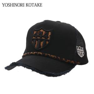 新品 ヨシノリコタケ YOSHINORI KOTAKE LEOPARD 444LOGO MESH CAP キャップ BLACK ブラック 黒 251001589011 ヘッドウェア｜cliffedge