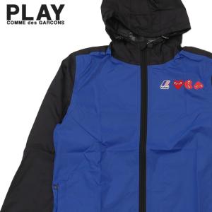 新品 プレイ コムデギャルソン PLAY COMME des GARCONS x ケーウェイ K-WAY PACKABLE FULL ZIP JACKET ジャケット BLACKxBLUE 212001056044 OUTER｜cliffedge