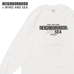 新品 ネイバーフッド NEIGHBORHOOD x ウィンダンシー WIND AND SEA NHXWIND AND SEA.TEE LS-1 長袖Tシャツ WHITE 231PCWSN-LT01S 202001280040 TOPS｜cliffedge