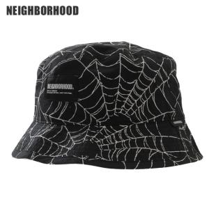 新品 ネイバーフッド NEIGHBORHOOD SPIDERWEB BUCKET HAT バケット ハット BLACK ブラック 黒 231YGNH-HT04 252000492051 ヘッドウェア｜cliffedge