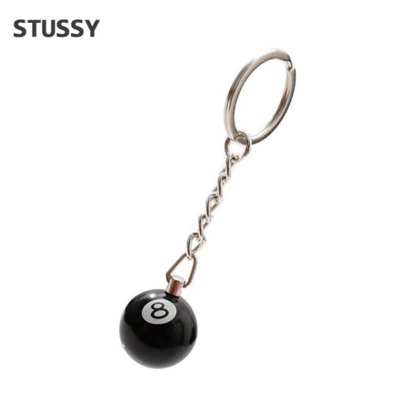 新品 ステューシー STUSSY 8 BALL KEYCHAIN キーチェーン キーホルダー BLA...