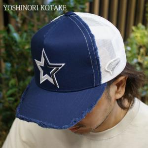 新品 ヨシノリコタケ YOSHINORI KOTAKE x ビームスゴルフ BEAMS GOLF STAR MESH CAP キャップ BLUE ブルー 251001636014 ヘッドウェア｜cliffedge