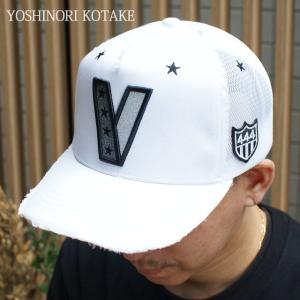 新品 ヨシノリコタケ YOSHINORI KOTAKE V LOGO MESH CAP メッシュキャップ WHITE ホワイト 白 251001642010 ヘッドウェア｜cliffedge