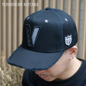 新品 ヨシノリコタケ YOSHINORI KOTAKE V LOGO MESH CAP メッシュキャップ BLACK ブラック 251001643011 ヘッドウェア｜cliffedge